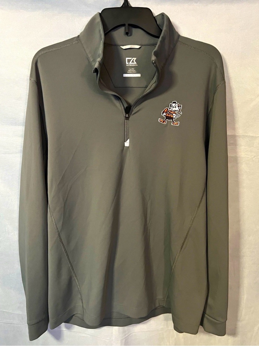 Cutter & Buck Olive Green Quarter-Zip Performance Pullover
